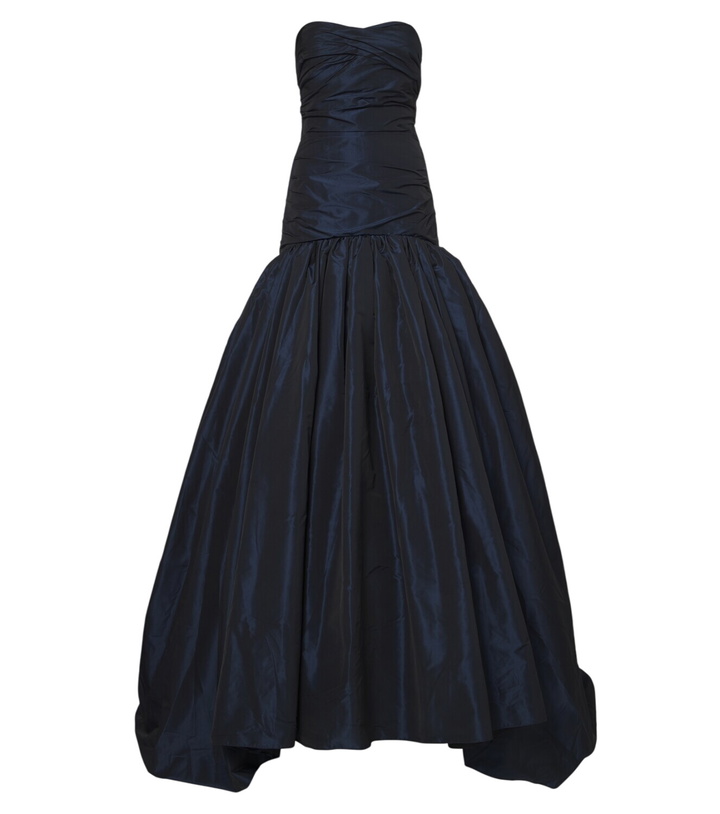 Photo: Marmar Halim Draped taffeta bustier gown