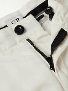 C.P. Company - Straight-Leg Cotton and Linen-Blend Cargo Shorts - White