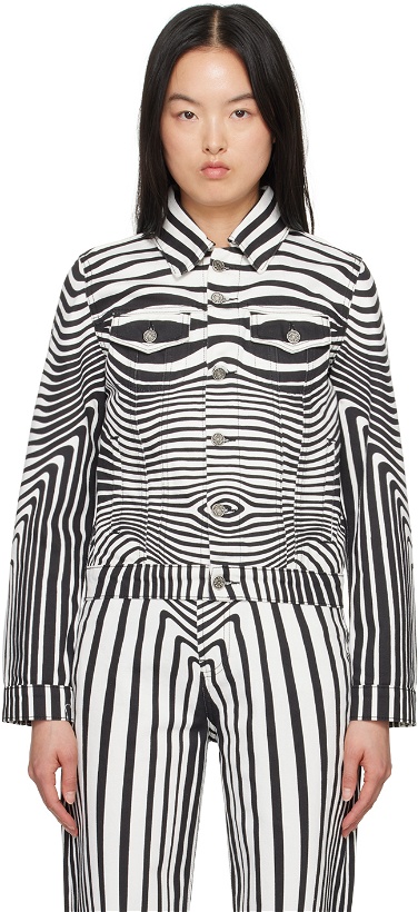 Photo: Jean Paul Gaultier White Printed Denim Jacket