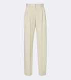 Calvin Klein Collection Cora wool and cotton canvas straight pants