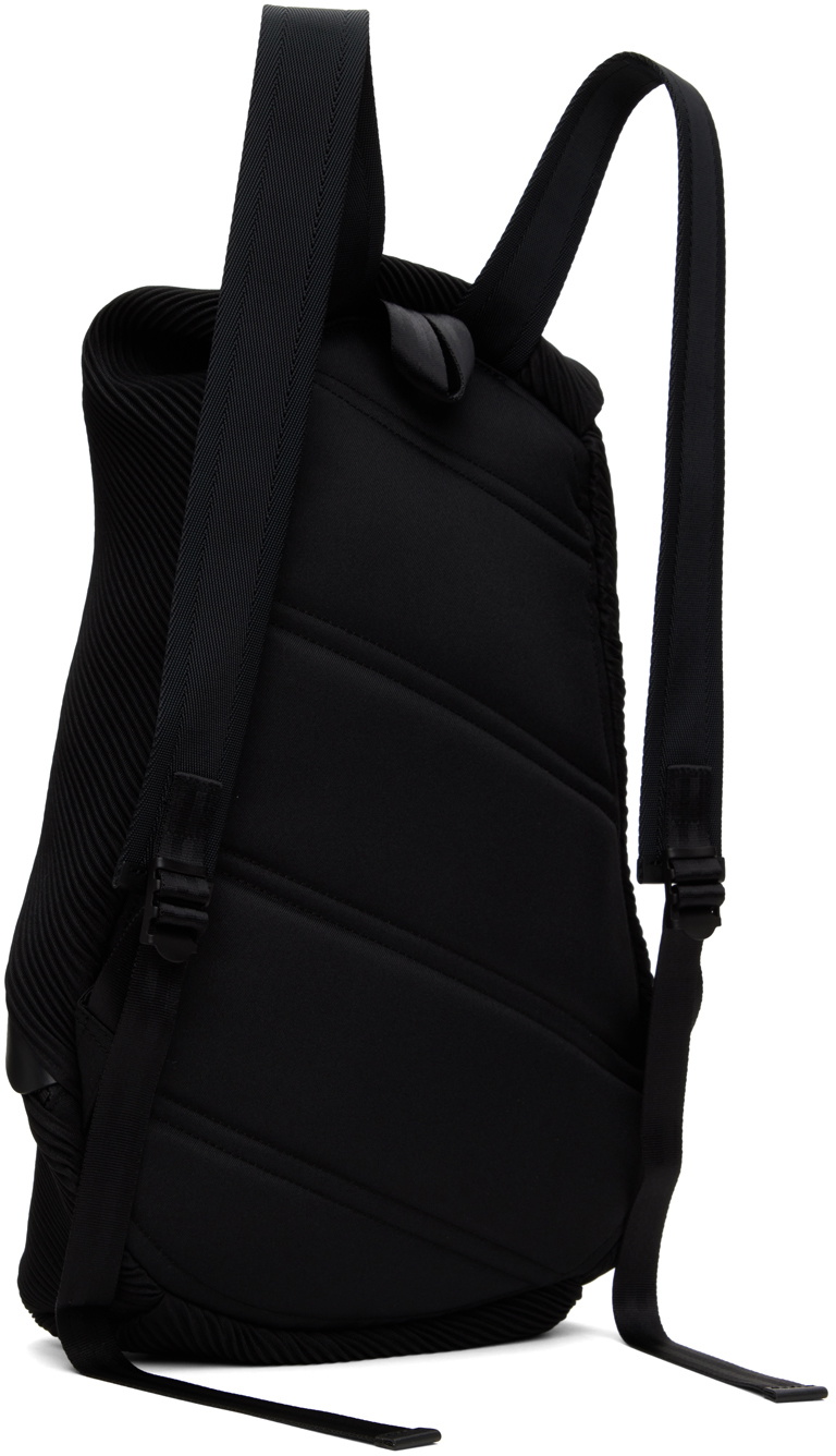 PLEATS PLEASE ISSEY MIYAKE Black Bias Pleats Backpack