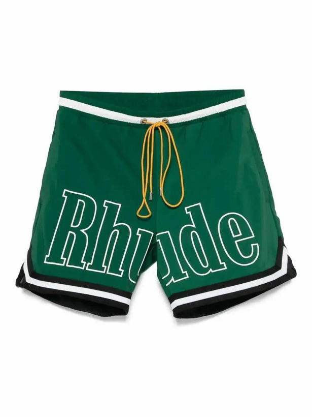Photo: RHUDE Logo-Print Swim Shorts