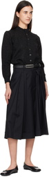 Toga Pulla Black Leather Buckle Belt