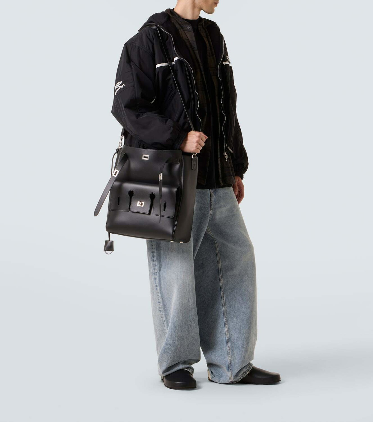 Balenciaga Bel Air leather messenger bag