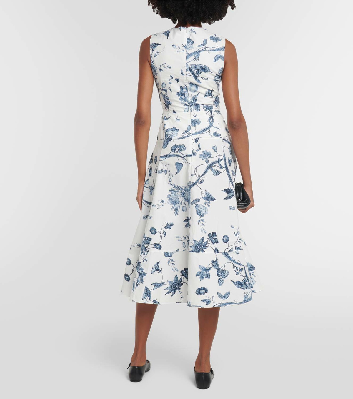 Erdem Floral cotton poplin midi dress Erdem