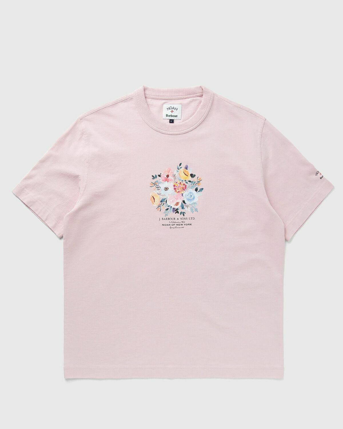 Barbour X Noah Floral T-Shirt Blue Mens Shortsleefe