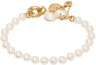 Vivienne Westwood Pink & Gold Orietta Pearl Bracelet