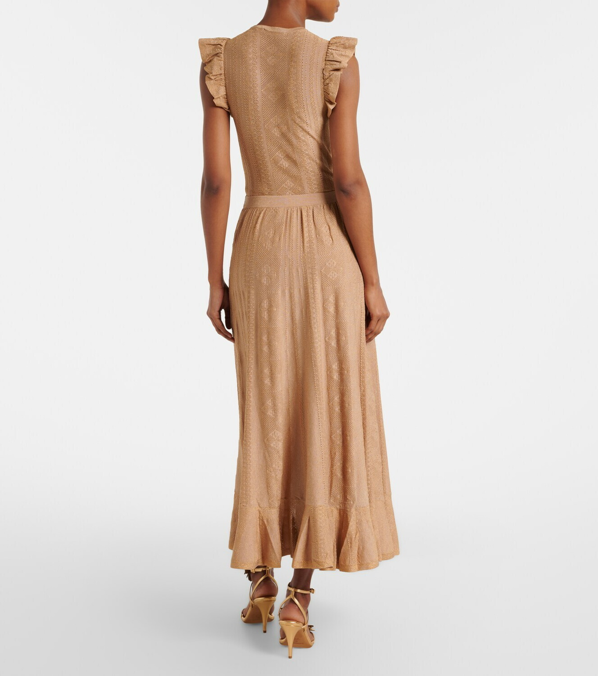 Zimmermann Aster pointelle lamé maxi skirt