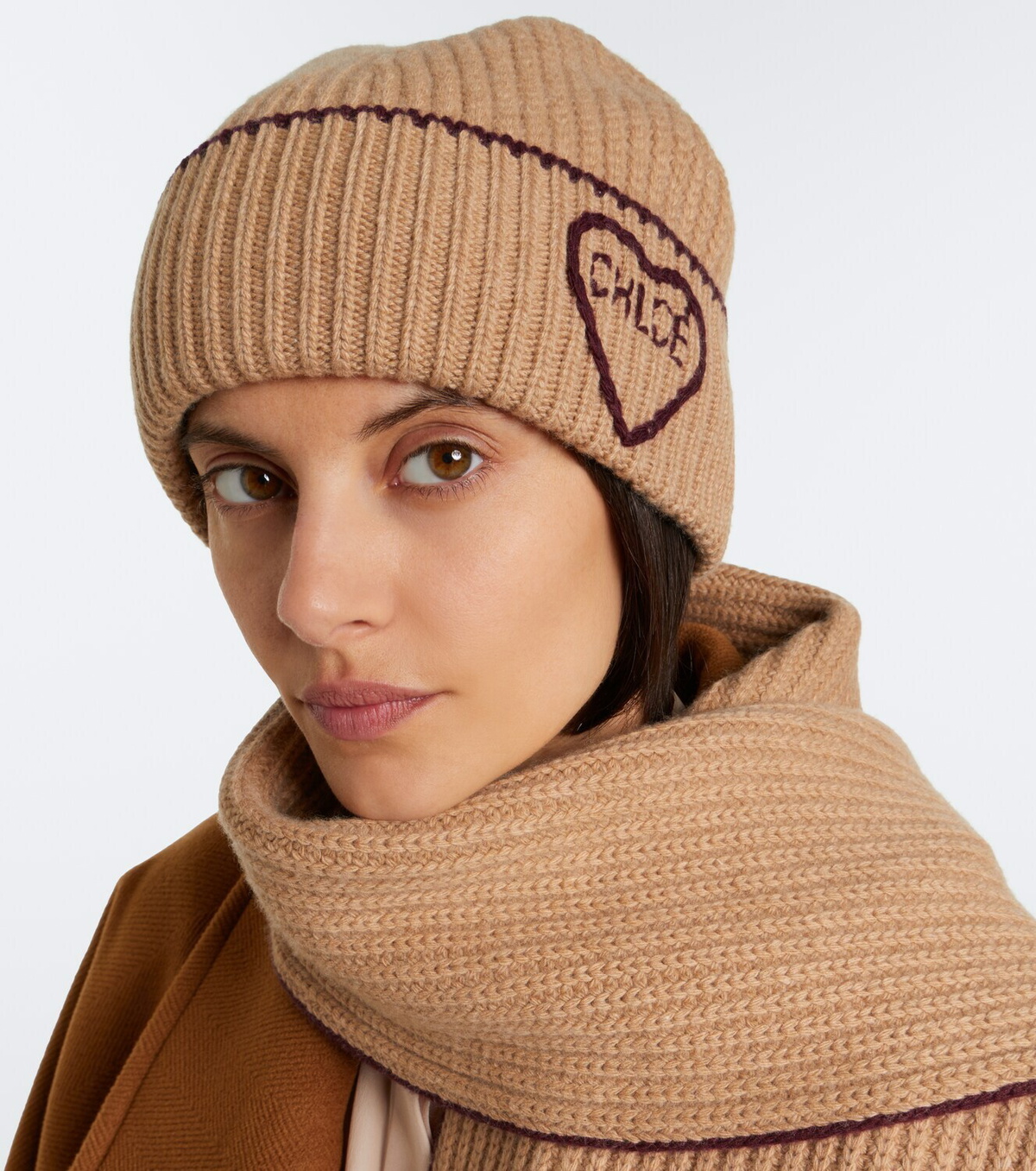 Chloé Chloé Encœur wool and cashmere beanie