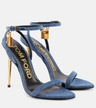 Tom Ford Padlock denim sandals