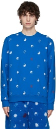 Clot Blue 'CLOT' Pattern Sweatshirt