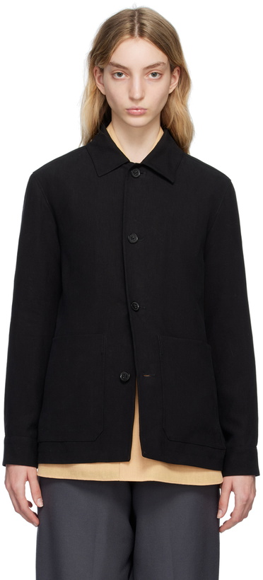 Photo: ZEGNA Black Button Jacket
