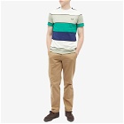 Fred Perry Authentic Men's Bold Stripe T-Shirt in Seagrass