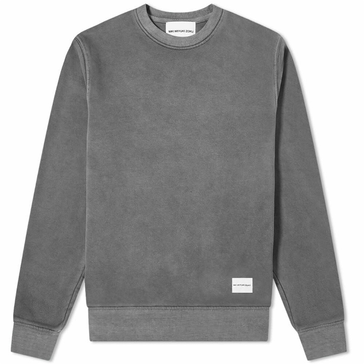 Photo: MKI Men's Pigment Dyed Crew Sweat in Charcoal