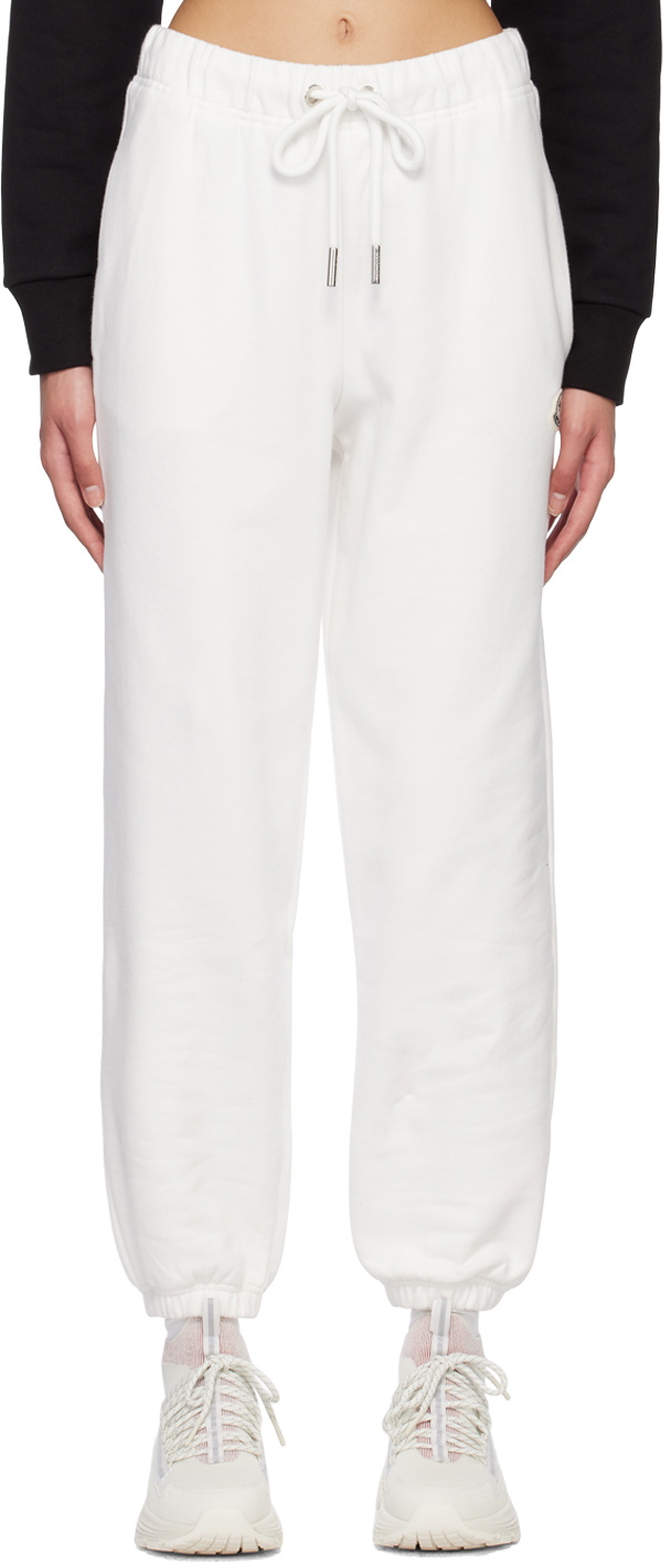 Moncler White Drawstring Lounge Pants