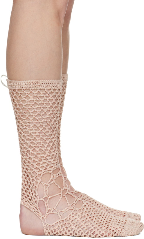 Photo: nastyamasha SSENSE Exclusive Beige Crochet Socks