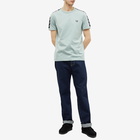 Fred Perry Authentic Men's Taped Ringer T-Shirt in Silver Blue/Black