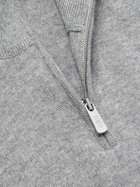 FEDELI - Favonio Slim-Fit Cashmere Half-Zip Sweater - Gray