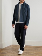 Sunspel - Straight-Leg Wool-Blend Seersucker Trousers - Blue