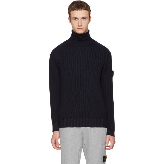 Photo: Stone Island Navy Logo Turtleneck 