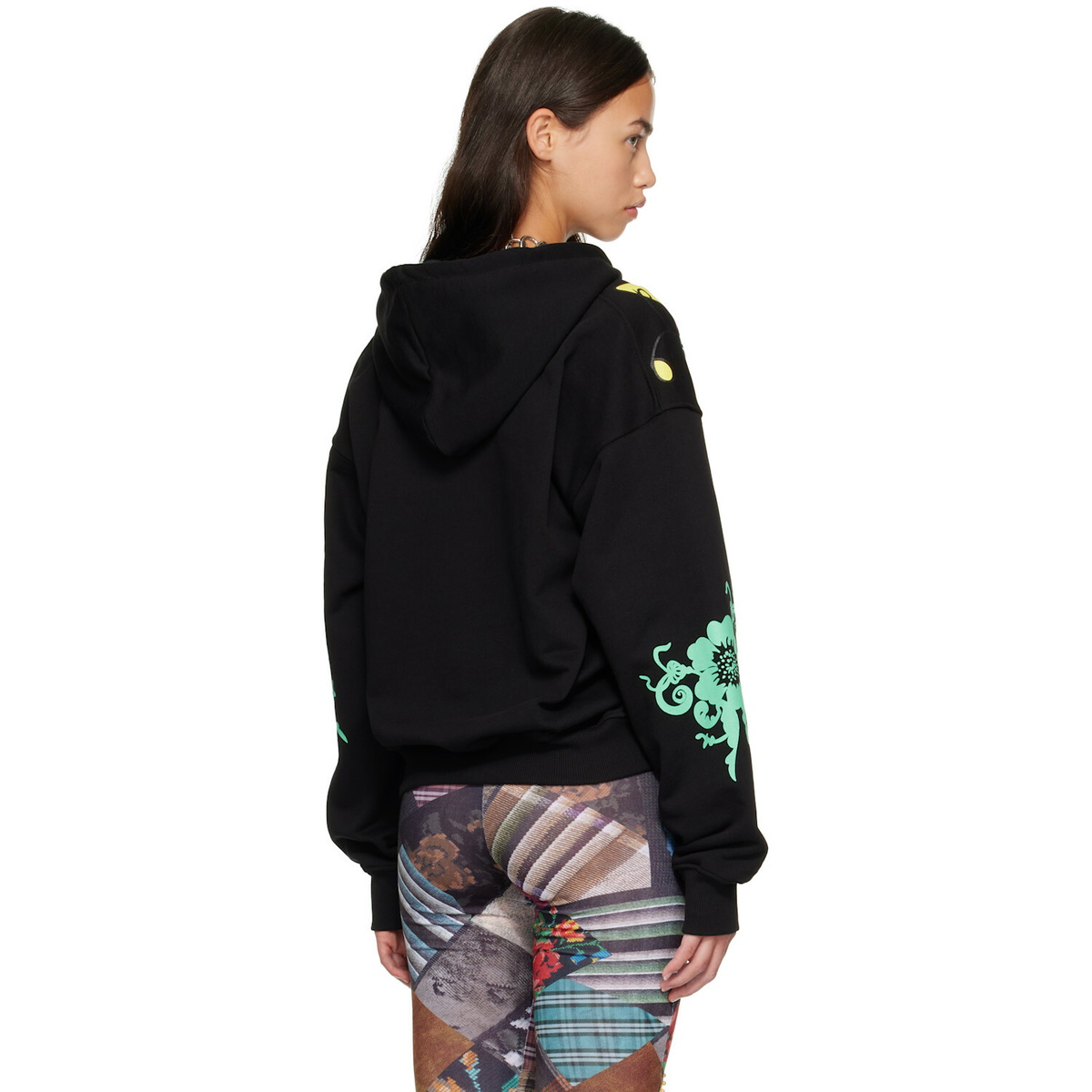 Chopova Lowena Black 'Friends of CL' Zip Hoodie