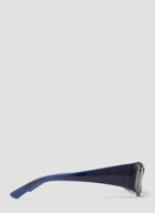 Balenciaga - Logo Print Square Sunglasses in Blue