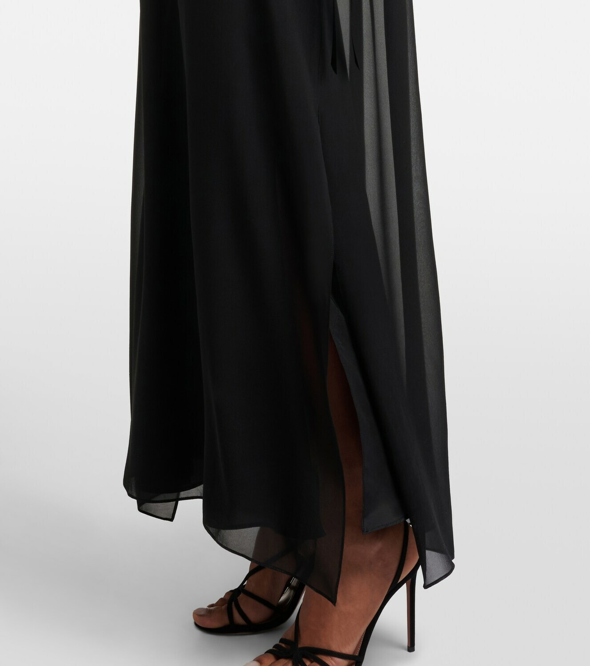 Nina Ricci Gathered sheer silk maxi dress