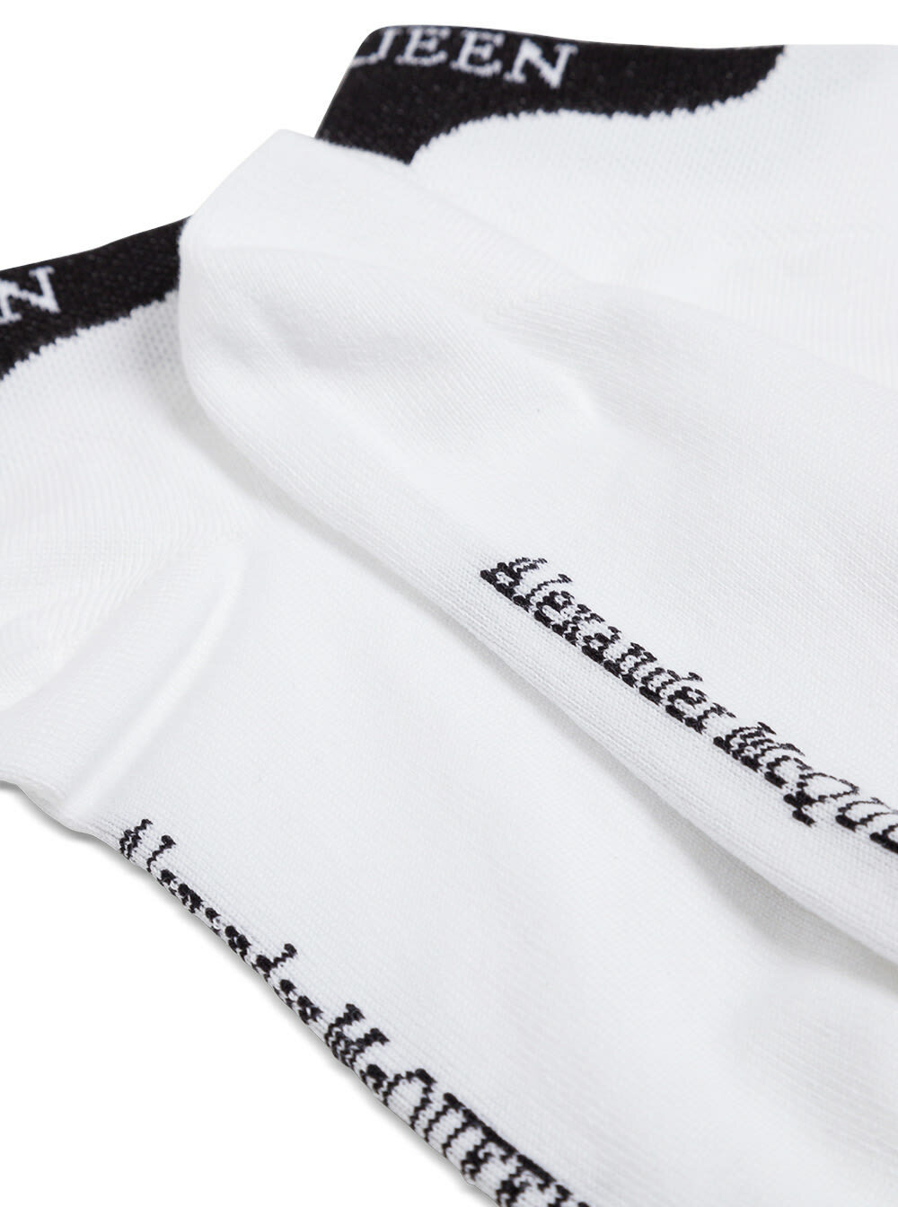 Alexander Mcqueen Women Alexander Mcqueen Woman's White Cotton Socks With Logo