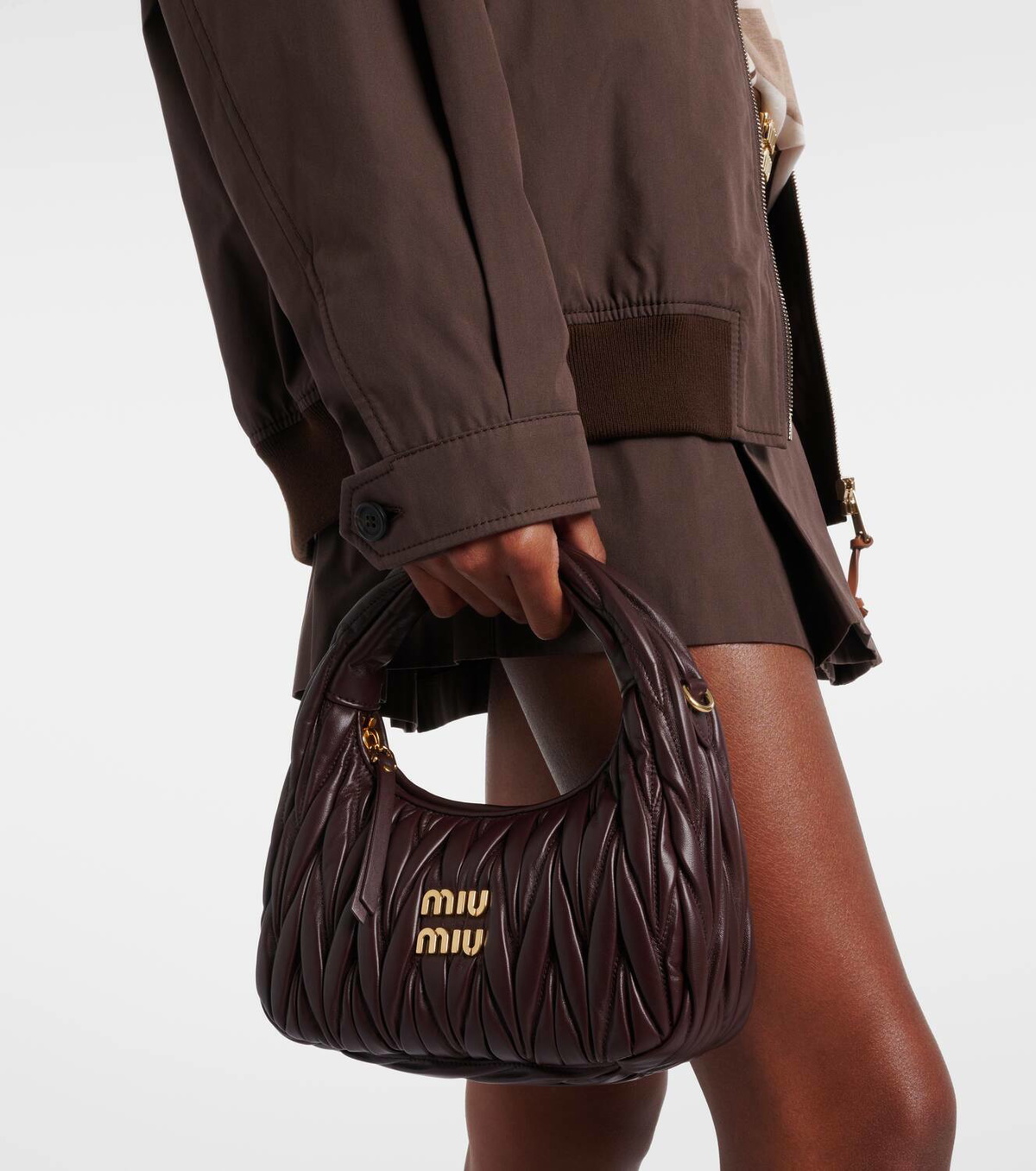 Miu Miu Wander Small leather shoulder bag Miu Miu