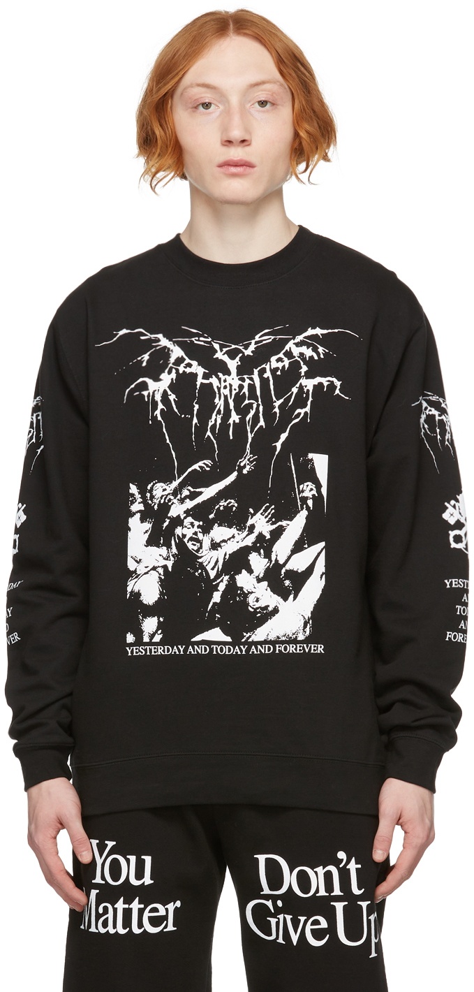 Praying SSENSE Exclusive Black Metal Sweatshirt Praying