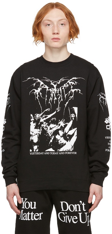 Photo: Praying SSENSE Exclusive Black Metal Sweatshirt