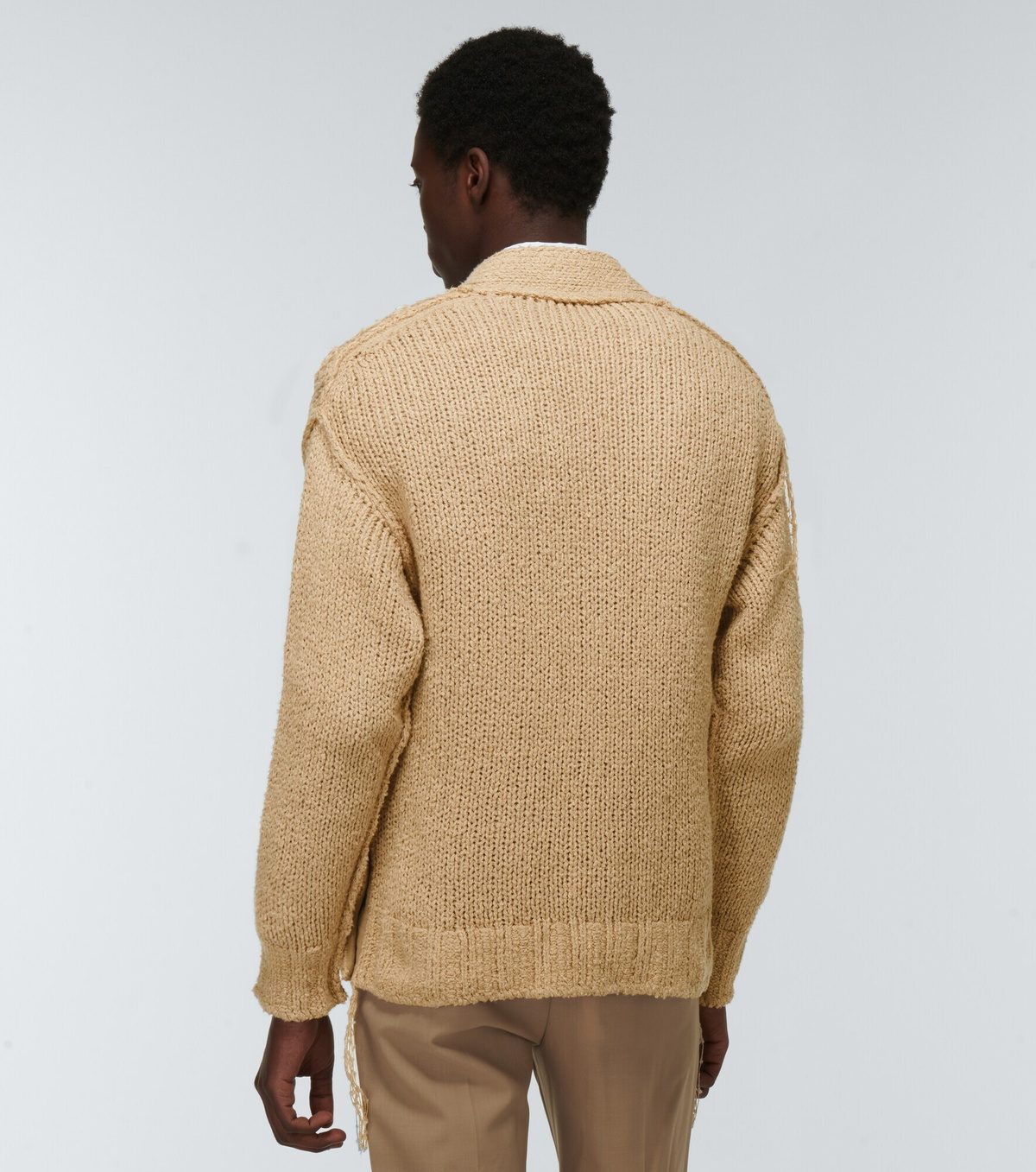 Sacai Cotton Poplin X Knit Cardigan Cardigans 600062812owt main image 0