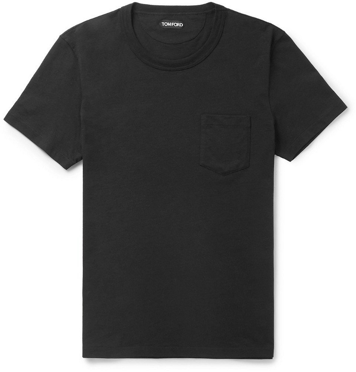 Photo: TOM FORD - Cotton-Jersey T-Shirt - Men - Black