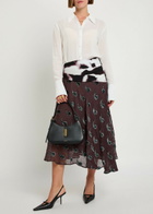 Tory Burch Semi-sheer Crepe-georgette Shirt Cream