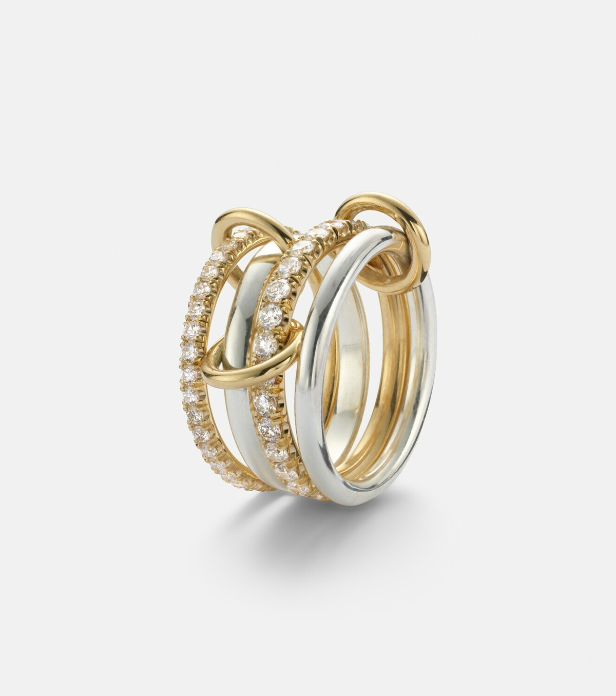 Spinelli Kilcollin Halley 18kt gold and sterling silver ring with diamonds