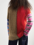 Marni - Patchwork Striped Aryle Mohair-Blend Sweater - Multi