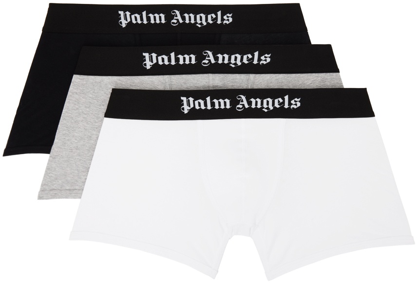 Palm Angels Three-Pack Multicolor Logo Boxer Briefs Palm Angels