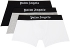 Palm Angels Three-Pack Multicolor Logo Boxer Briefs