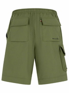 Moncler Grenoble Green Polyamide Bermuda Shorts