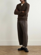 De Bonne Facture - Slim-Fit Virgin Wool Polo Shirt - Brown