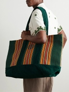 BODE - Parakeet Logo-Embroidered Striped Canvas and Corduroy Tote Bag