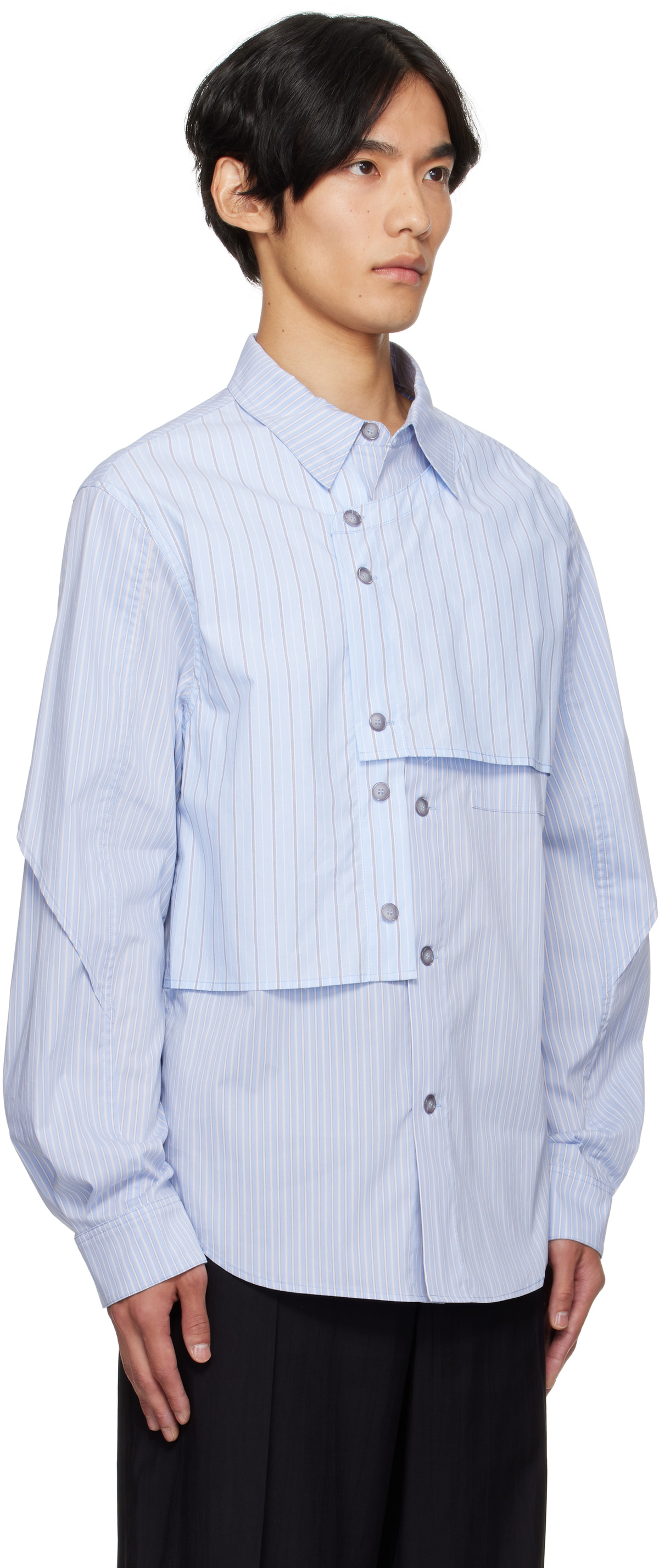 Andersson Bell Blue Stripe Layered Shirt