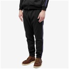 South2 West8 Men's Poly Smooth Trainer Track Pant in Black
