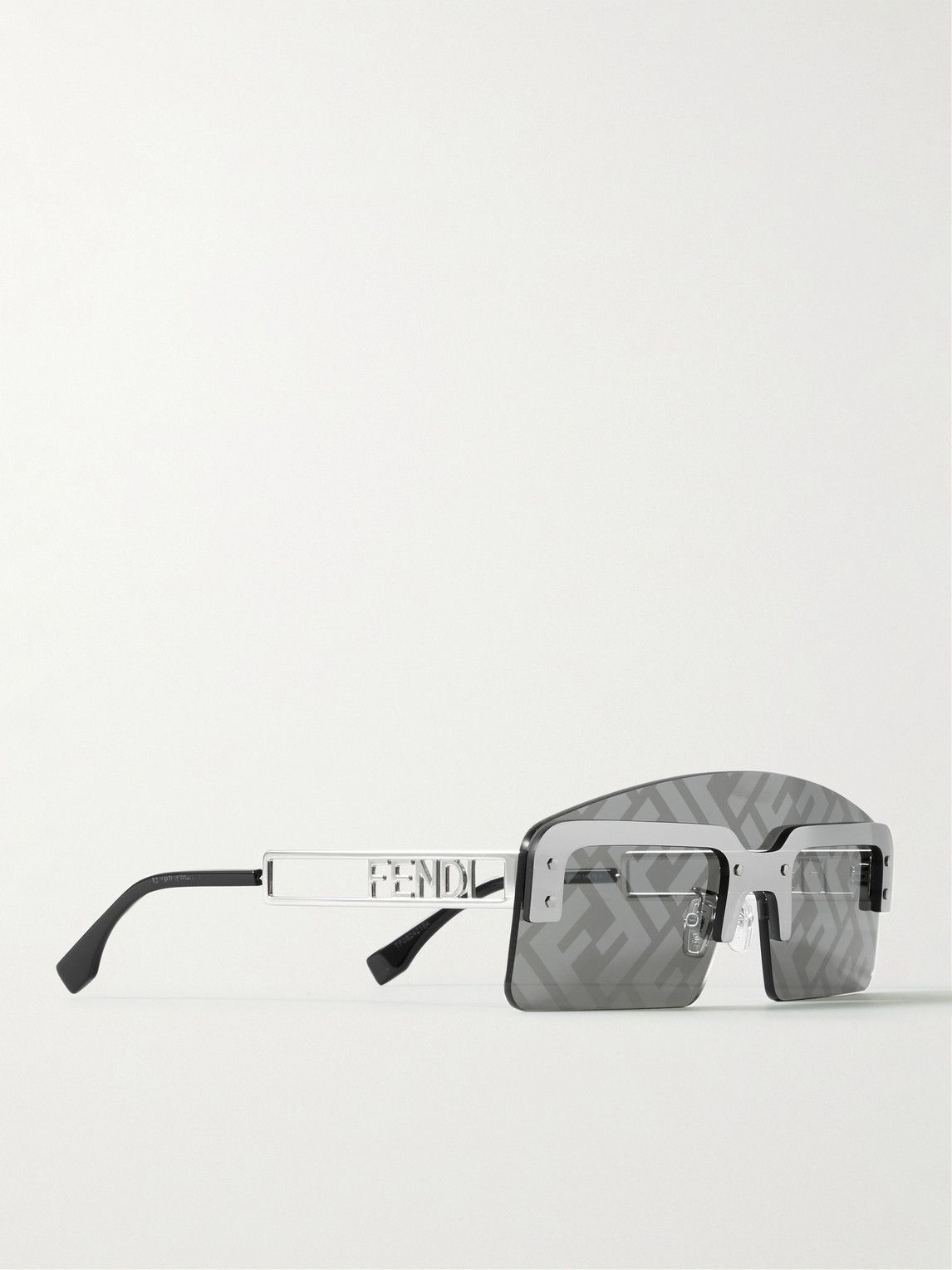 小物 FENDI Vintage Silver logo sunglasses VINTAGE FENDI FS 363 METAL LOGO HIP HOP SUNGLASSES MADE IN