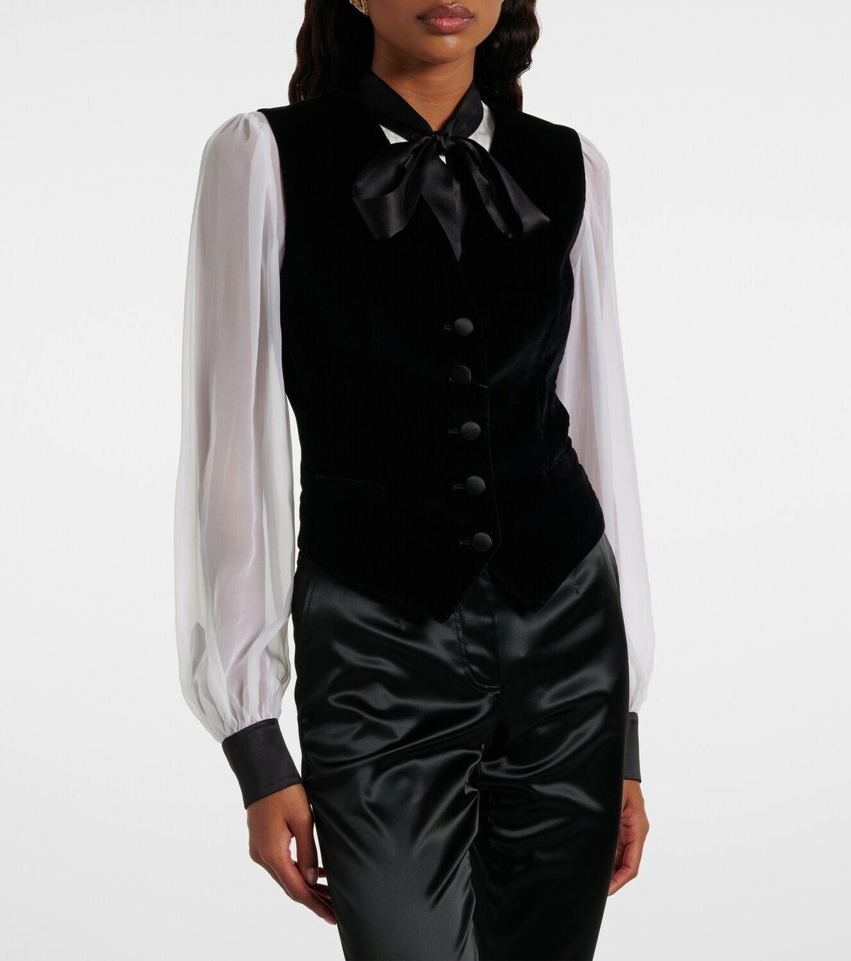 Dolce&Gabbana Cotton and silk-blend velvet vest