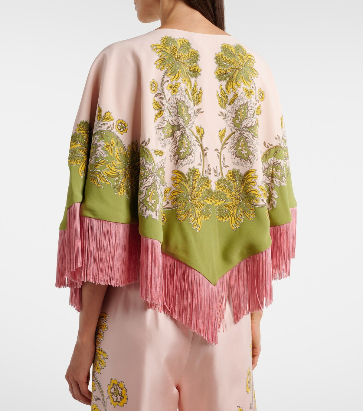 La DoubleJ Swathe Placée reversible satin poncho