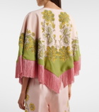 La DoubleJ Swathe Placée reversible satin poncho