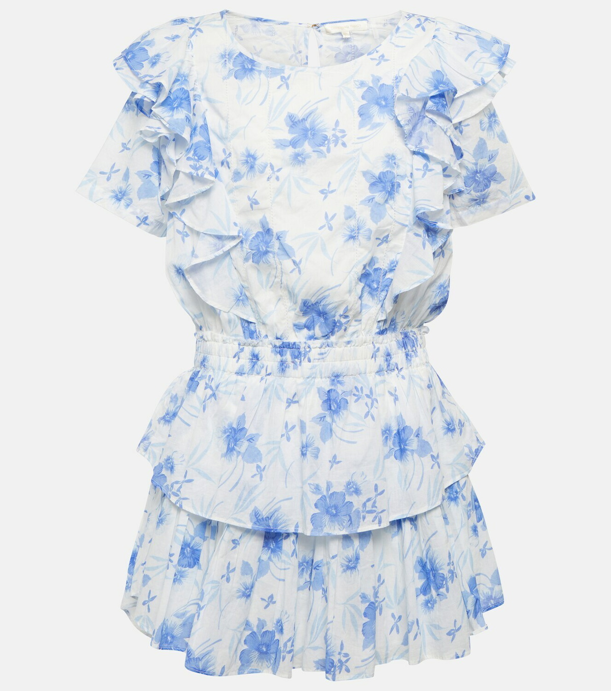 LoveShackFancy Natasha floral cotton minidress