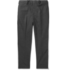 Neil Barrett - Slim-Fit Tapered Cropped Striped Woven Trousers - Men - Gray