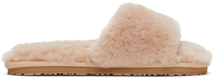 Mou Pink Shearling Sandals